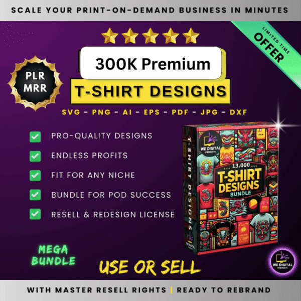 300K Premium T-Shirt Designs